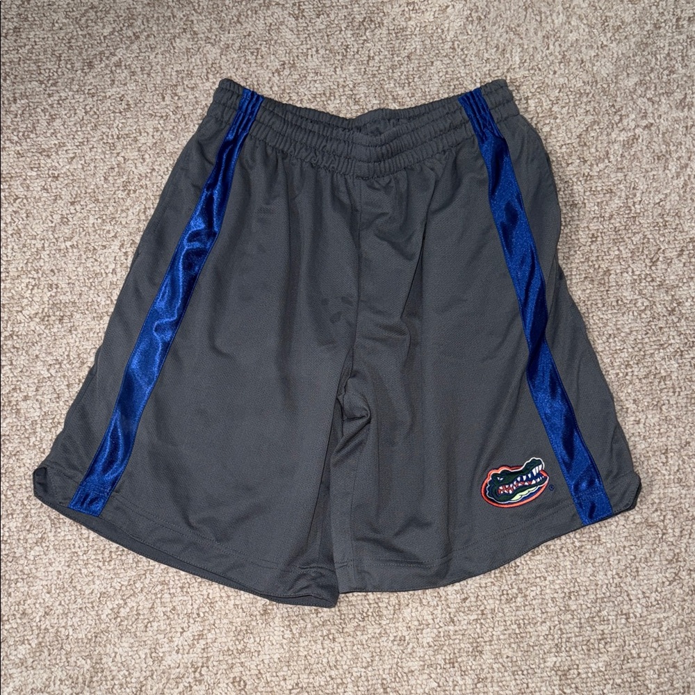 Men’s Colosseum Gray Athletic Shorts with Blue Accents Florida Gators